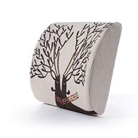 SPLY DTEM Memory Foam Back Support Pad - Designed for Back Pain Relief - Waist Pillow with Advanced Adjustable Strap - Hypoallergenic Ventilation - Relieves Lumbar Pain.