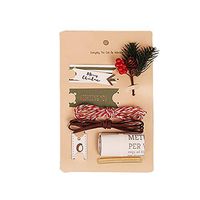 Riverbyland Christmas Gift Wrapping Artificial Pine Branches with Pinecones Berries 5 Sets