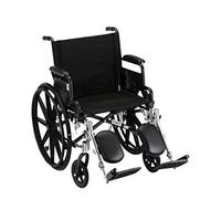 GO! Mobility Lightweight Wheelchair Seat Size: 20" W, Front Rigging: Elevating Leg Rests, Arm Type: Desk Arms