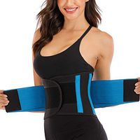 Back Brace Belt Lumbar Support, Back Support Lower Back Brace Provides Back Pain Relief, Adjustable Posture-Support Brace and Double-Compression Belt (Blue, X-Large)