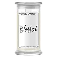 💍 Quote Candles | Blessed | Jewel Valued at $15 - $7,500 | 21oz Jar Soy Wax | Surprise Me! | Bedtime Spa
