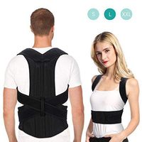 Back Posture Corrector for Women and Men, Adjustable Full Back Lumbar Brace Support Belts with Aluminum Support Plates for Hunchback, Thoracic, Kyphosis, Hunching and Upper Back Pain Relief (L)