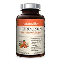 NatureWise Curcumin Turmeric 2250mg | 95% Curcuminoids & BioPerine Black Pepper Extract | Advanced Absorption for Cardiovascular Health Joint Support | Gluten Free Non-GMO [1 Month Supply - 90 Count]