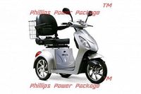 E-Wheels - EW-36 Elite Scooter with Electromagnetic Brakes - 3-Wheel - Silver - Phillips Power Package TM - to $500 Value