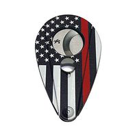 Xikar Xi2 Cigar Cutter Hero Series, Cuts Up to 60 Ring-Gauge Cigars, Spring-Loaded Double Guillotine Action, 440 Stainless Steel Blades with Rockwell C Rating of 57, Firefighter