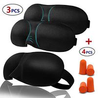 Eye Mask Lightweight & Comfortable Blackout Eye Shade Great for Travel, Shift Work & Meditation, 3D Contoured Night Blindfold Sleep Mask for Men Women(3D Eye Mask-3 Pack)