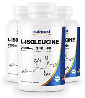 Nutricost L-Isoleucine 2000mg Per Serving, 240 Capsules Per Bottle (3 Bottles)