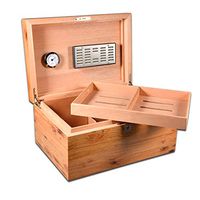 Mellow Cedar Wood Moisturizing Box with Tray Large Capacity 80 Sticks Cigar Humidor Cigarette Case Portable Cigar Humidor Cigar Humidor