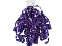 Twelve (12) Curly Bows - Dazzling High Glossy Gift Bows Elegant Bouncy Easy (Purple)