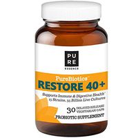 Pure Essence Labs PureBiotics Restore 40+ - Supports Immune & Digestive Health - Dairy & Gluten Free - 15 Probiotic Strains - 35 Billion CTU - 30 Delayed Response Vegetarian Capsules
