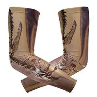 Animal Bones Terrible Dinosaur Fossils Arm Sleeves Elbow Support Combat UV Protection for Men Women Running Golf Cycling 1 Pair