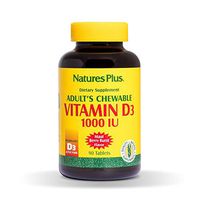 NaturesPlus Vitamin D3 Adult Chewable - 1000 iu, 90 Vegetarian Tablets - Maui Berry Burst Flavor - Bone Health, Heart Health & Immune System Support Supplement - Gluten-Free - 90 Servings