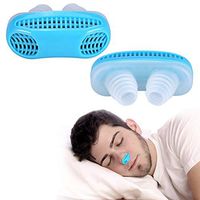 LH&BD Silicone Anti Snore Ceasing Stopper Anti-Snoring Ventilation Nose Clip Health Sleeping Aid Equipment Relieve Snoring Health Care for Men Women,Blue