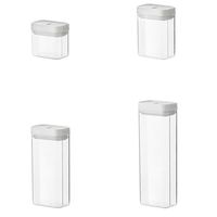 ZHWDD Airtight Food Storage Containers with Lids 4 Piece Set, Snacks Cereal Pantry and Kitchen Plastic Container, Keeps Food Fresh and Dry