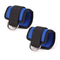 Raitron 2pcs Sport Ankle Strap Padded Adjustable D-Ring Ankle Cuffs for Gym Workouts Cable Machines Butt and Leg Weights