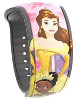 Disney Parks Princesses Belle, Tiana, Mulan, and Cinderella Pink Magic Band