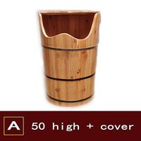 Tub Foot Bath, Fir Spa Bucket，Household Adult Fumigation Bucket Massage Basin Heating Wooden Basin (Size : A)