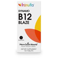 Frunutta Dynamo B12 Blaze Cyanocobalamin 1000 mcg/Niacin 1 mg, Under The Tongue Instant Dissolve Tablets, Energy Booster, 3 Month Supply, Proudly Made in USA