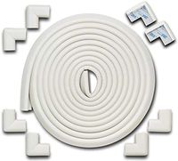 Roving Cove Baby Proofing Edge & Corner Guards | Child Safety Furniture Bumper | Table Protectors | Pre-Taped Corners | Safe Edge & Corner Cushion | 20.4 ft [18 ft Edge + 8 Corners] | Oyster White