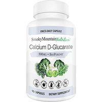 Calcium D-Glucarate 500mg 90 Vegetarian Capsules (3-Month Supply) CDG for Liver Detox & Cleanse, Weight Loss, Prostate, Metabolism, Menopause. Non-GMO, Soy-Free, Keto-Friendly