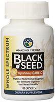 Amazing Herbs Black Seed with High Potency Garlic Capsules, 100 Count