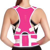 Thoracic Back Brace Posture Corrector- Magnetic Lumbar Back Support Belt-Back Pain Relief, Improve Thoracic Kyphosis, for Lower and Upper Back Pain Men & Women (Pink, X-Large)