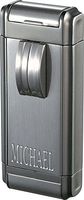 Personalized Visol Perseus Satin Gunmetal Torch Flame Lighter with Laser Engraving