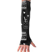 Milk And Cookies Arm Sleeves, Cool Arm Sleeves UV Protection For Men Women Youth Arm Warmers For Cycling Golf Baseball Basketball Tattoo Cover Elbow Sleeves