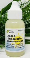 Urban ReLeaf Lysine and Lemon Balm Blister Soothing Gel! for Cold Sores, Fever Blisters, Rashes, Red Bumps, Pox, Raw, Chapped Skin. Help Suppress Outbreaks, Heal Delicate Tissue. Fast Natural Help!
