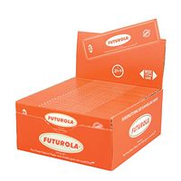 50PC Display - Futurola Kingsize Slim Rolling Papers - Assorted Styles (White)
