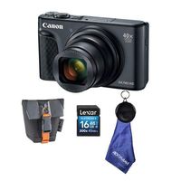 Canon PowerShot SX740 HS Digital Camera, Black - Bundle with Camera Case, 16GB SDHC Card, Microfiber Cloth