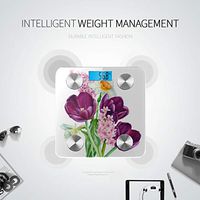 Blue Hyacinth Bouquet Scales for Weight Best Rated Bathroom Scales Electronic Scales Tracks 8 Key Compositions Analyzer Sync with Fitness Apps 400 Lbs