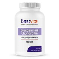 Glucosamine & Chondroitin Sulfate 750/600 Triple Strength (250 Tablets) - Joint Support - No Stearates - Gluten Free