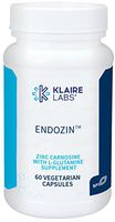Klaire Labs Endozin - Zinc Carnosine Complex with L-Glutamine to Support Intestinal Barrier Function, Hypoallergenic & Non-GMO (60 Capsules)