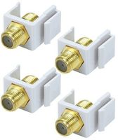 FYL 4x F Type Coax Coaxial Cable Coupler Female/F Snap-in Jack Insert for Keystone
