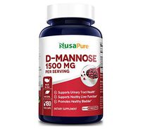 D-Mannose 1500mg 180 Vegetarian Capsules (Non-GMO & Gluten Free) with Organic D-Mannose - Supports Urinary Tract Health, Promotes The Body's Natural Cleansing Process