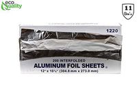 Premium Pre Cut Aluminum Foil Pop up Sheets 12 x 10-3/4 inches (2200 Count) - Great for Restaurants, Lunch, Takeout, Togo, Sandwiches, Catering, Kitchen, Grill, Stove, Baking, BBQ, Disposable(11 Box)