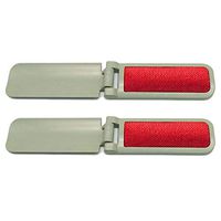 Portable Folding Mini Lint Brush Small Travel Purse Pet Hair Fabric Remover Fabric Fluff Lint Cleaning Tool 2Pcs (Gray Folder Type)