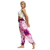 Mldie Women's Rayon Elephant Print Boho Harem Yoga Pants Aladdin Baggy Pants
