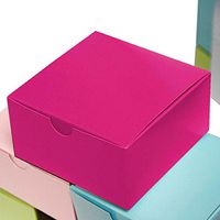 Efavormart 100pcs of 4x4x2 Fushia Cake Box for Candy Treat Gift Wrap Box Party Favor Boxes for Bridal Shower Wedding Party
