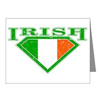 Note Card Irish Superman Crest Luck of Irish