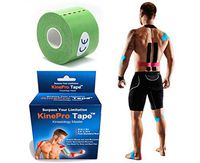 Kinesiology Tape - Physiotherapy Muscle Recovery Pain Relief - Shin Splints Knee & Shoulder - Breathable & 24/7 Waterproof Kinesio Therapeutic Aid - 2.5 Inches x 16.5 Feet Uncut Roll (Green)