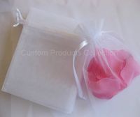 30 White Organza Jewelry Gift Wedding Bags, 3" x 4"