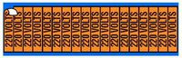 Thomas & Betts WAT-5016 Conduit and Voltage Marker Cards, Vinyl, 2-1/4" x 1/2", Legend 240V (Pack of 25)