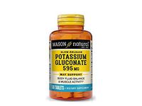 Mason Vitamins Potassium Gluconate 595mg Extended Release Tablets, 100 Count
