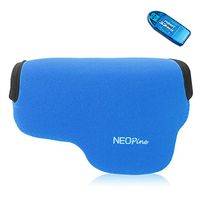 First2savvv QSL-A6000-03G10 blue Neoprene Camera Case Bag for SONY A6000 + SD CARD READER