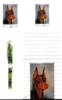 Red Doberman Stationery Gift Set