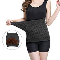 Unisex Winter Cashmere Waist Warmer Belt Soft Thicken Plush Stomach Warmer Band (Brown)