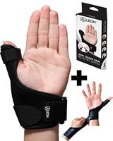 LEON Thumb Brace Day/Night Pain Relief Kit [3 PCS] | 1 Reversible Thumb Splint + 2 Gel Thumb Supports | Waterproof CMC Spica - Left & Right Hand | Stabilizer Immobilizer Carpal Tunnel De Quervain