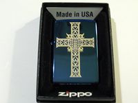 Zippo Lighter - Jewelry Heart & Cross Sapphire